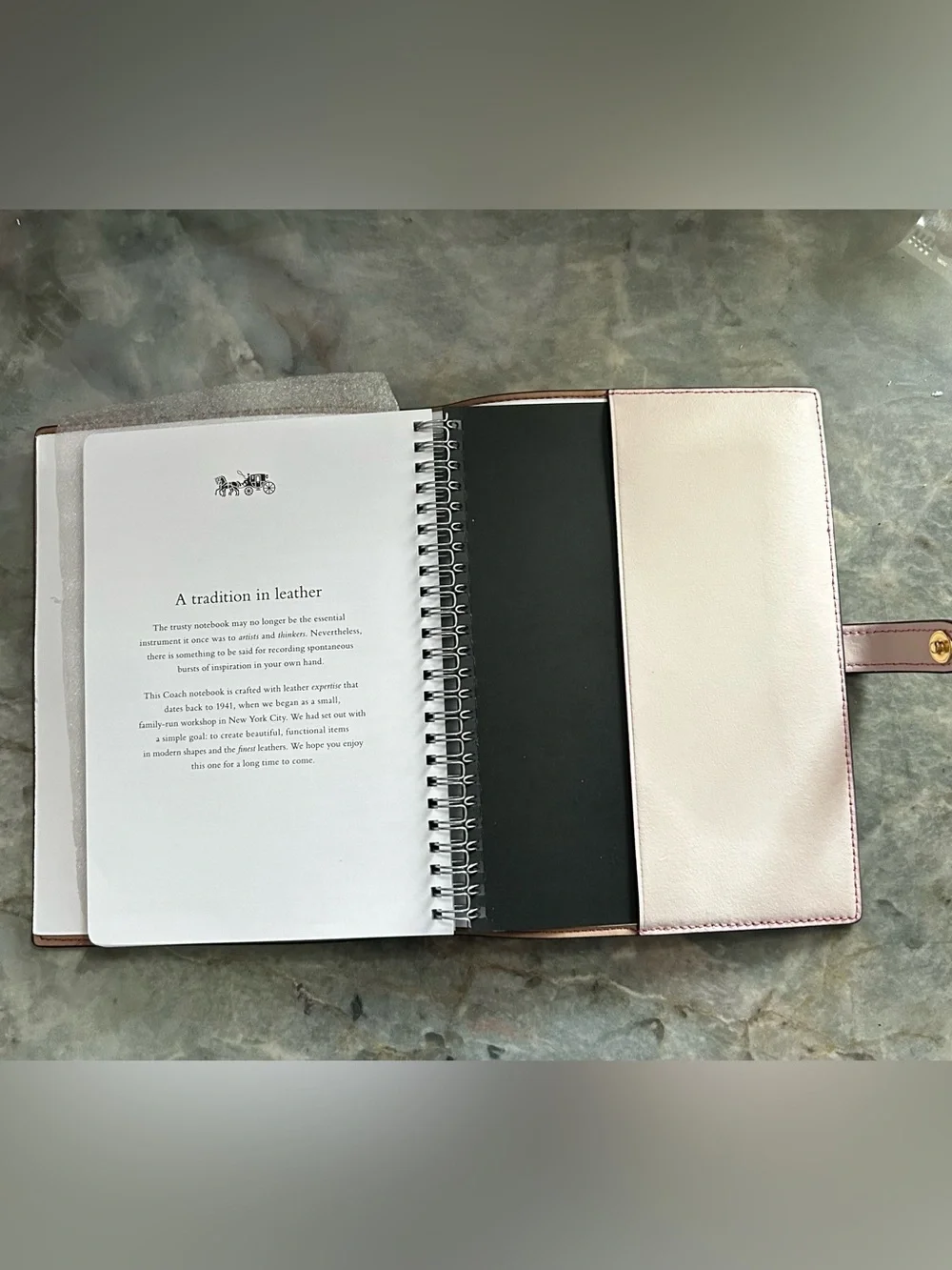 Custom Pink Coach Signature Canvas Notebook